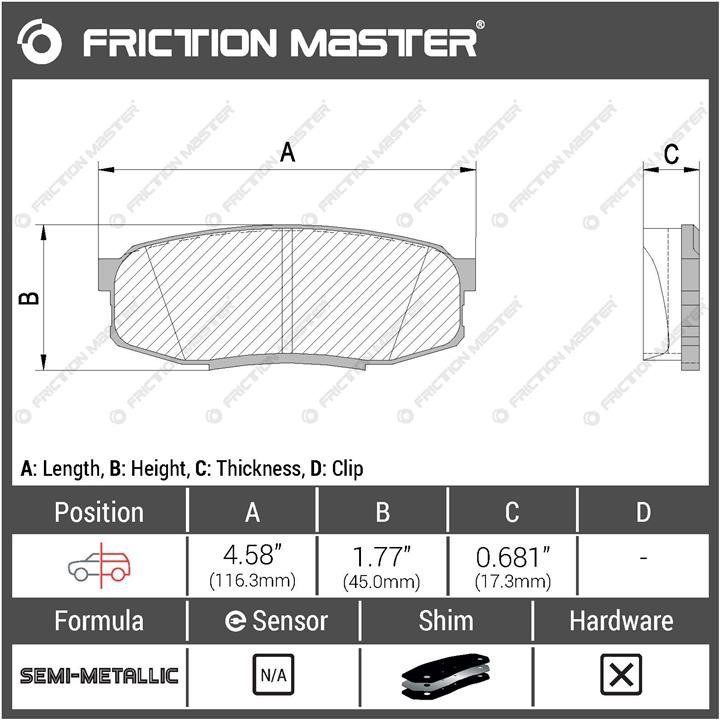 Buy Friction Master MKD1304 at a low price in United Arab Emirates!