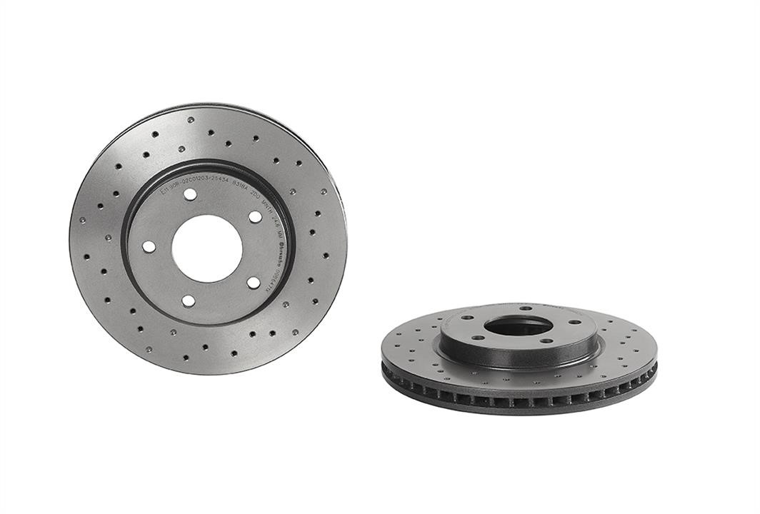 Brembo 09.B647.1X Ventilated brake disc with perforation 09B6471X