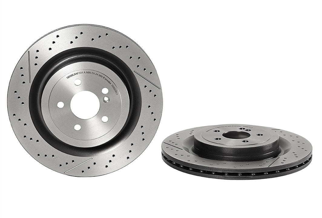 Brembo 09.B879.11 Ventilated brake disc with slotting and perforation 09B87911