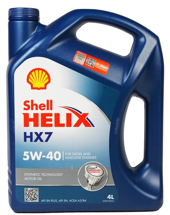 Shell HELIX HX 7 5W-40 4L Engine oil Shell Helix HX7 5W-40, 4L HELIXHX75W404L