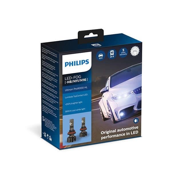 Philips 11366U90CWX2 LED lamps Philips Ultinon Pro9000 + 250% H8 / H11 / H16 13,2V 15W 5800K kit (2 pcs.) 11366U90CWX2