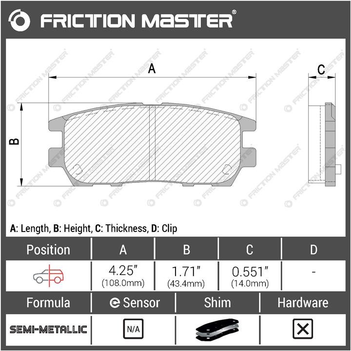 Buy Friction Master MKD567 – good price at EXIST.AE!