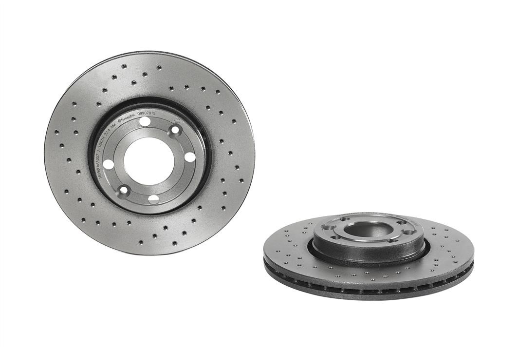 Brembo 09.9078.1X Ventilated brake disc with perforation 0990781X