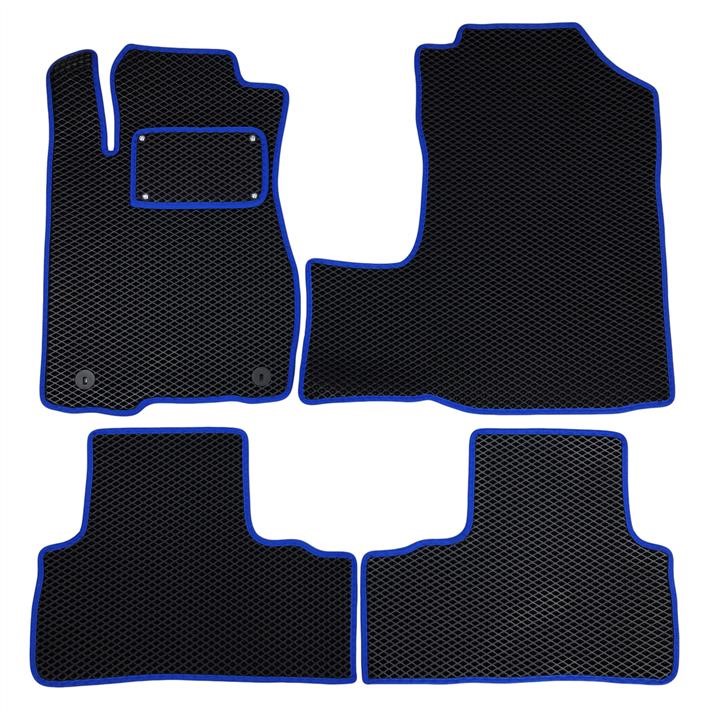 EVA Dywaniki Interior mats 4 pcs for Honda CR-V RE SUV Manual 4x4 wheeldrive, Rhombus, Color: Black + Blue – price