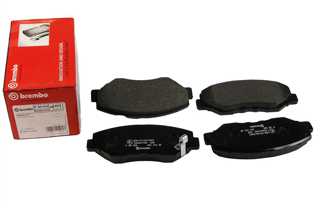 Brake pad set Brembo P 28 035