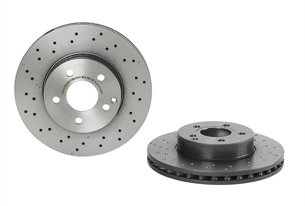 Brembo 09.A613.51 Ventilated brake disc with perforation 09A61351 09A61351 Brembo Ventilated brake disc with perforation