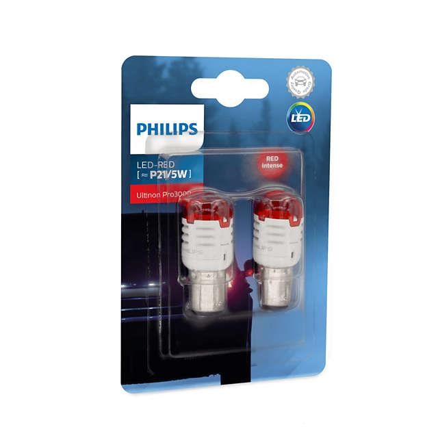 Philips 11499U30RB2 Lamp LED Philips Ultinon Pro3000 P21 / 5W Red 12V W0.8 / 1.75 (2 pcs.) 11499U30RB2