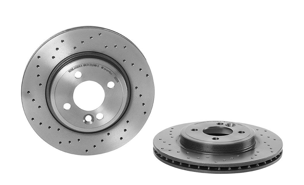 Brembo 09.8655.1X Ventilated brake disc with perforation 0986551X