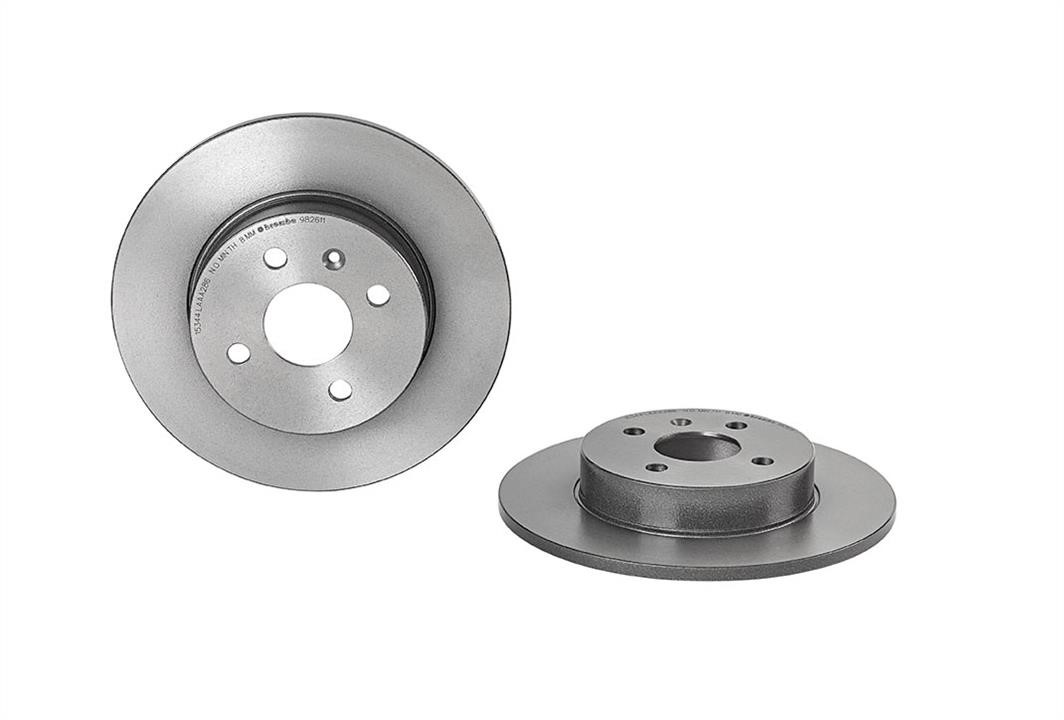 Brembo 08.9826.11 Rear brake disc, non-ventilated 08982611