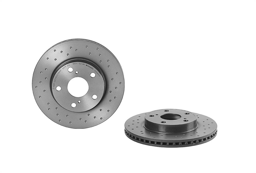 Brembo 09.A864.1X Ventilated brake disc with perforation 09A8641X