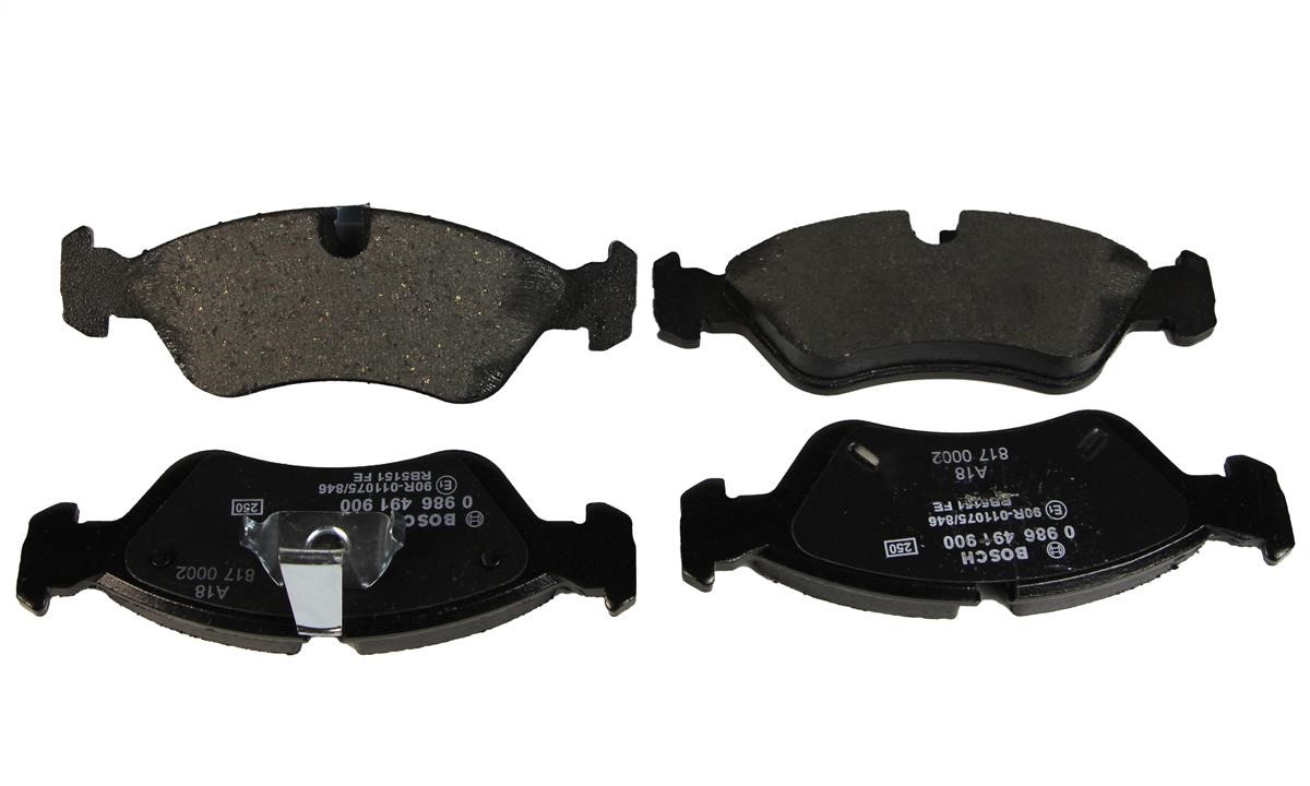 Bosch 0 986 491 900 Brake Pad Set, disc brake 0986491900