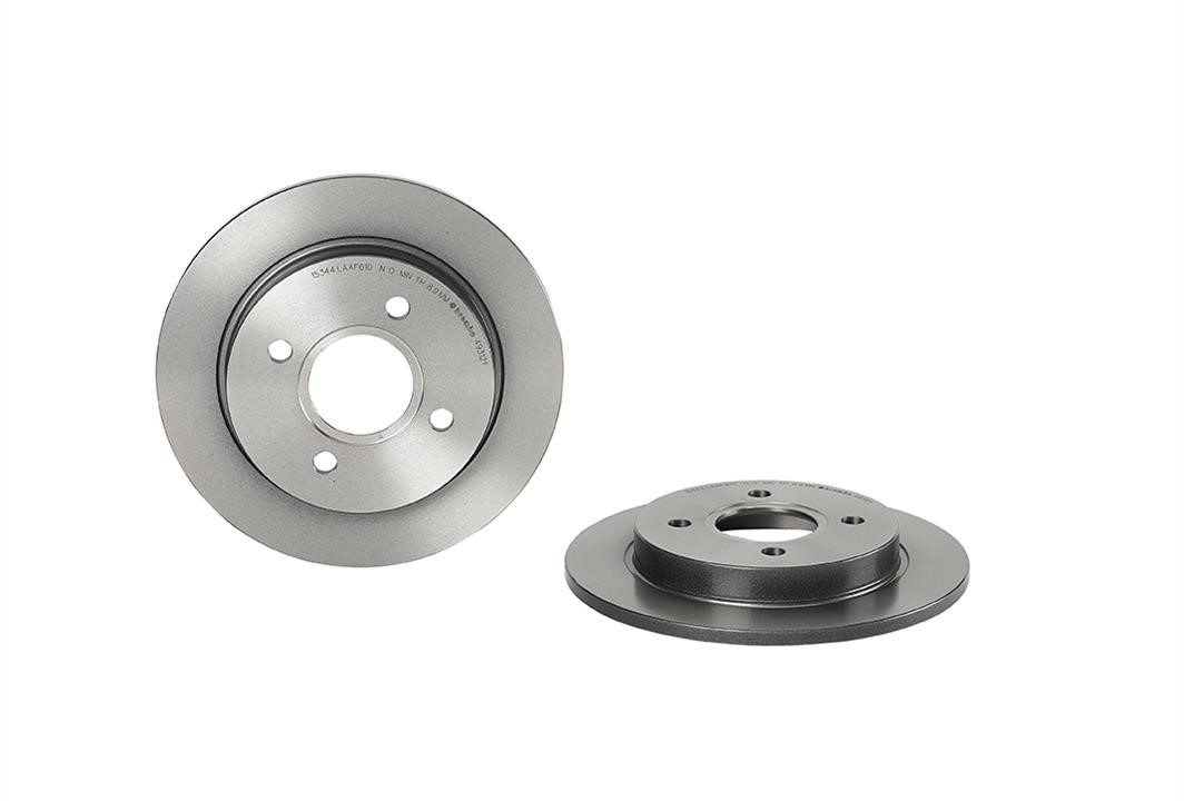 Brembo 08.4931.21 Rear brake disc, non-ventilated 08493121