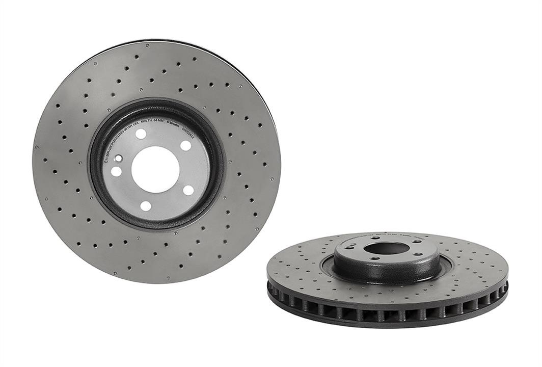Ventilated brake disc with perforation Brembo 09.D524.13