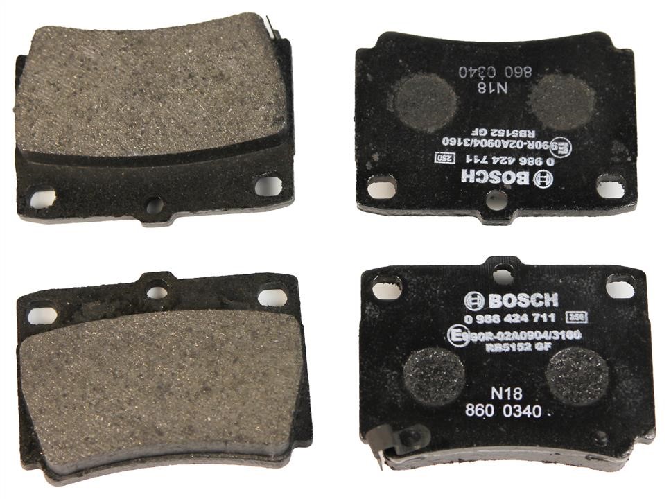 Bosch 0 986 424 711 Brake Pad Set, disc brake 0986424711