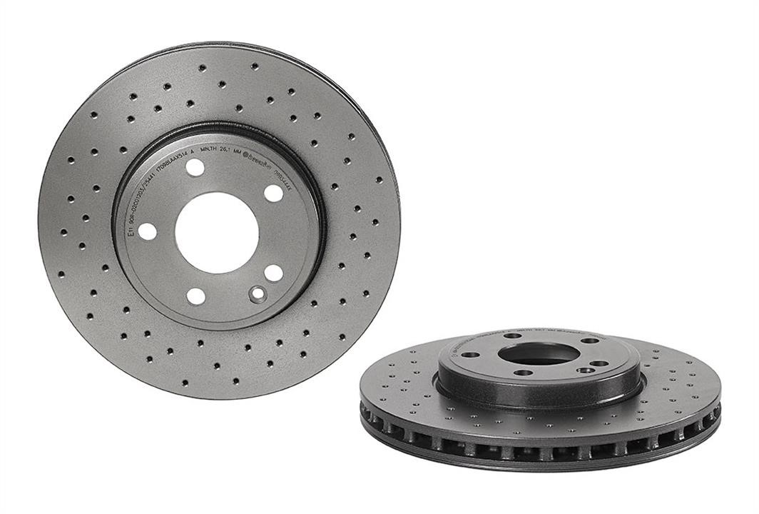 Brembo 09.B344.4X Ventilated brake disc with perforation 09B3444X