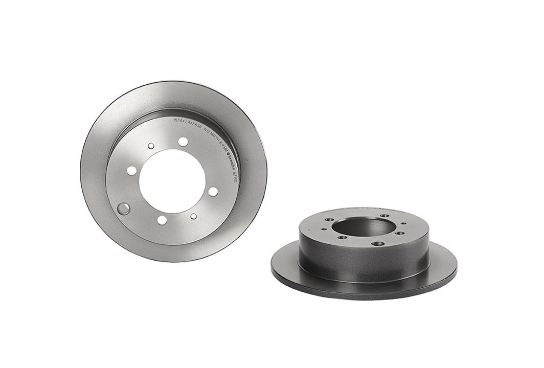Brembo 08.8316.11 Rear brake disc, non-ventilated 08831611