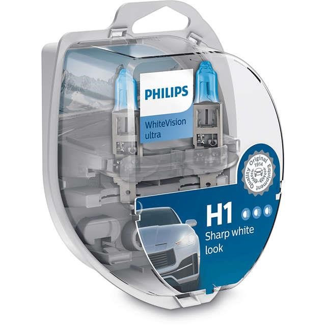 Philips 12258WVUSM Halogen lamp Philips Whitevision Ultra 12V H1 55W 12258WVUSM