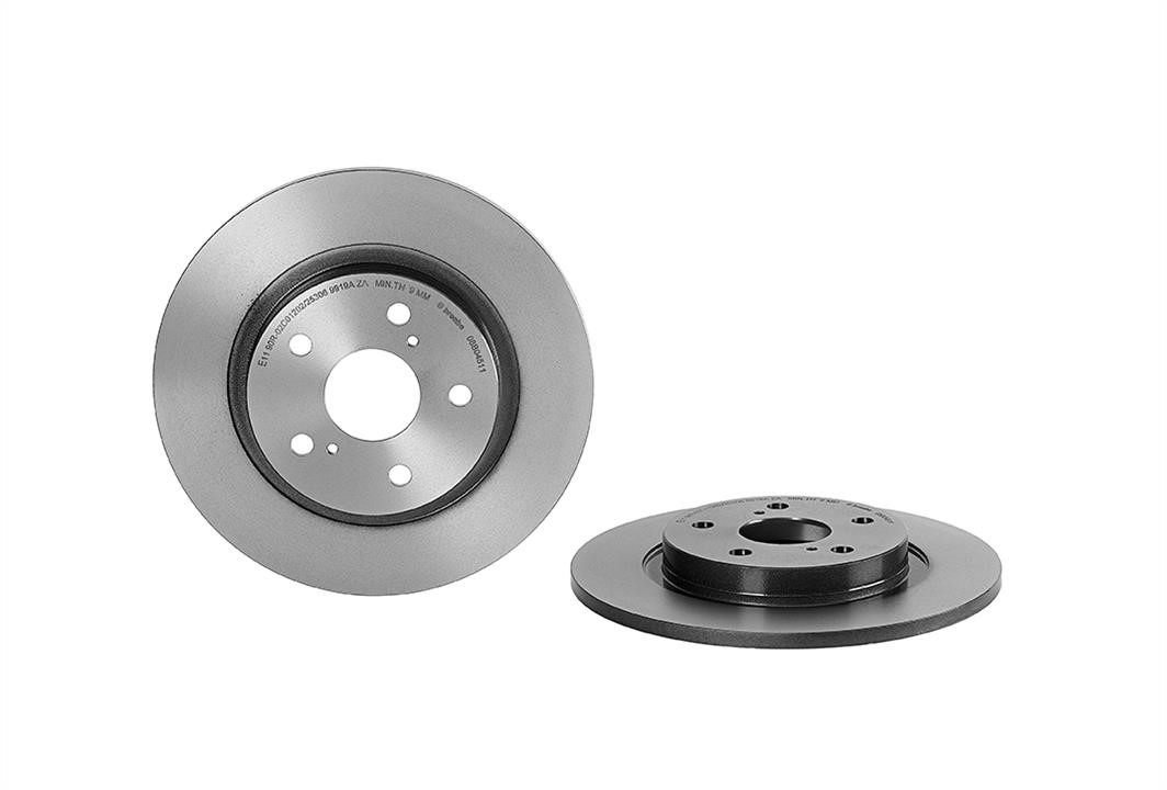 Brembo 08.B045.11 Rear brake disc, non-ventilated 08B04511