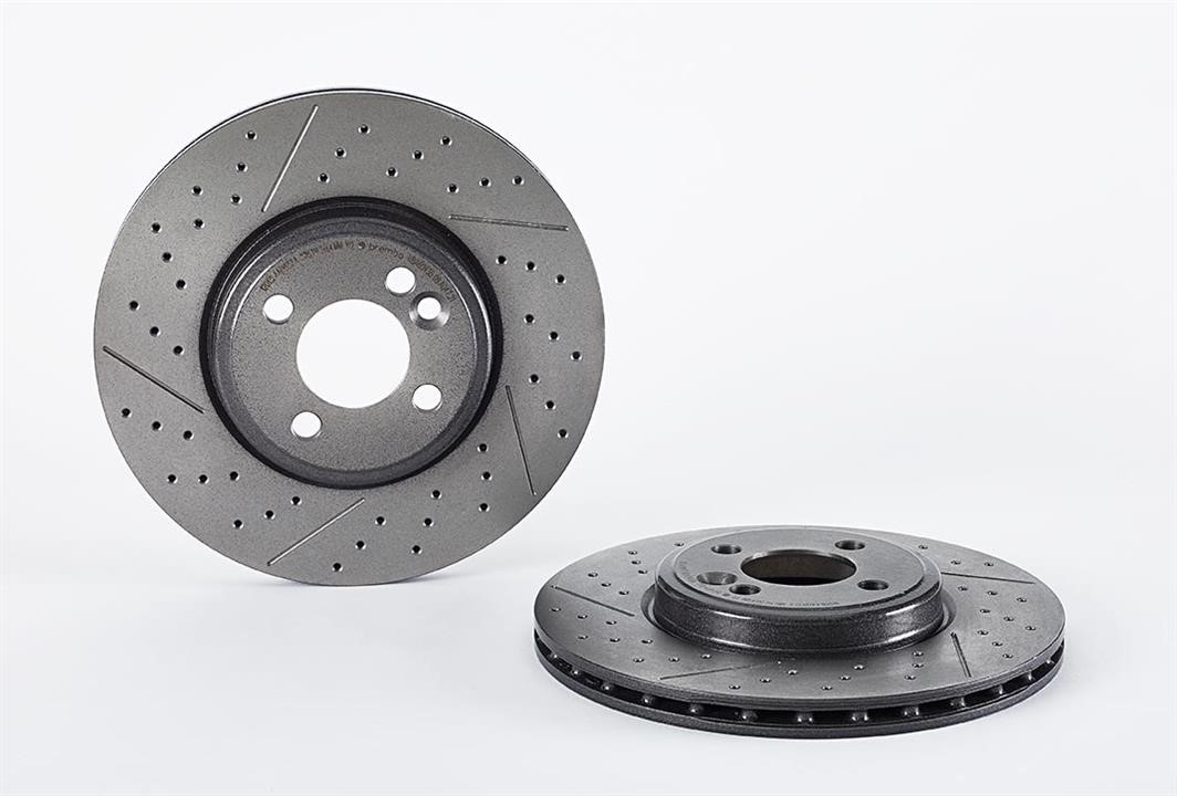 Brembo 09.A047.21 Ventilated brake disc with slotting and perforation 09A04721