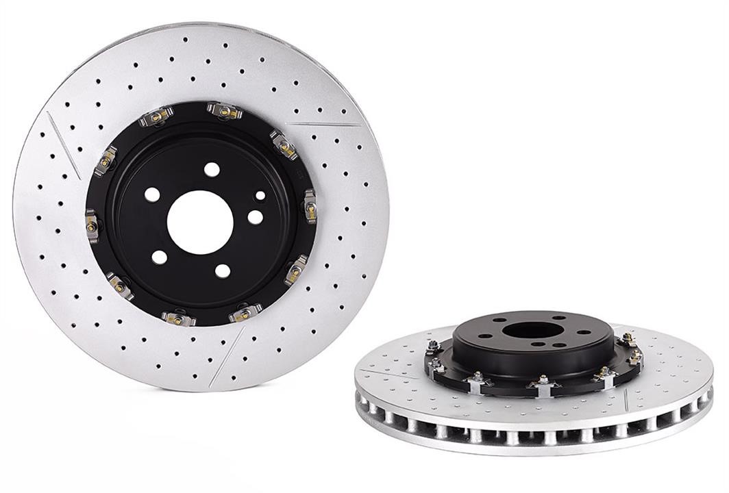 Brembo 09.8880.23 Ventilated brake disc with slotting and perforation 09888023