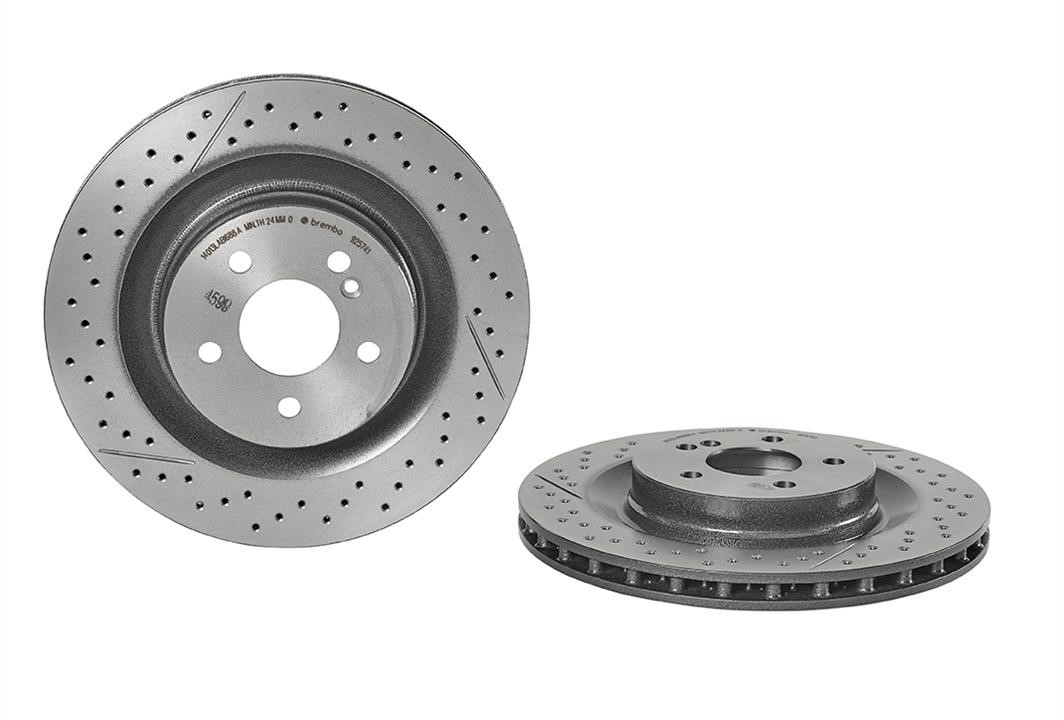 Brembo 09.9257.41 Ventilated brake disc with slotting and perforation 09925741