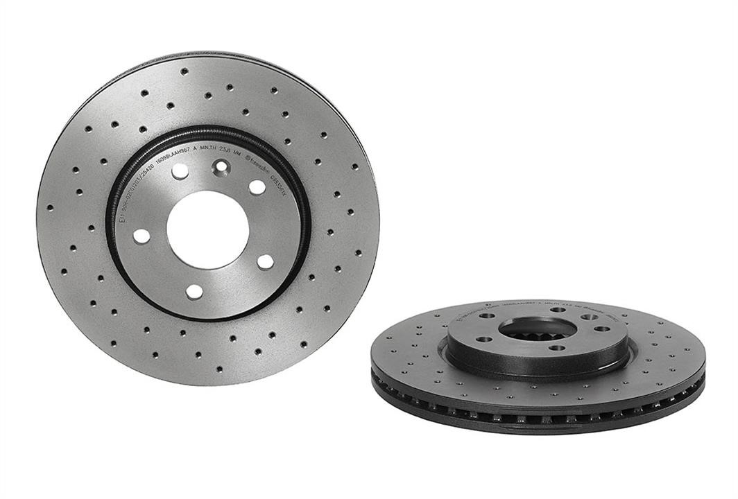 Brembo 09.B356.1X Ventilated brake disc with perforation 09B3561X