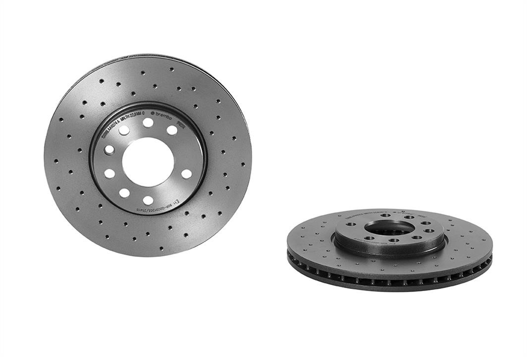 Brembo 09.9165.1X Ventilated brake disc with perforation 0991651X