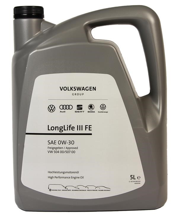 Engine oil VAG LongLife III FE 0W-30, 5L VAG G S55 545 M4