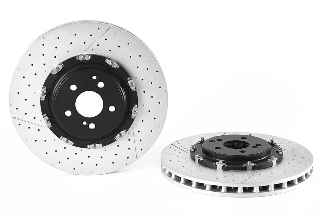 Brembo 09.9313.33 Ventilated brake disc with slotting and perforation 09931333