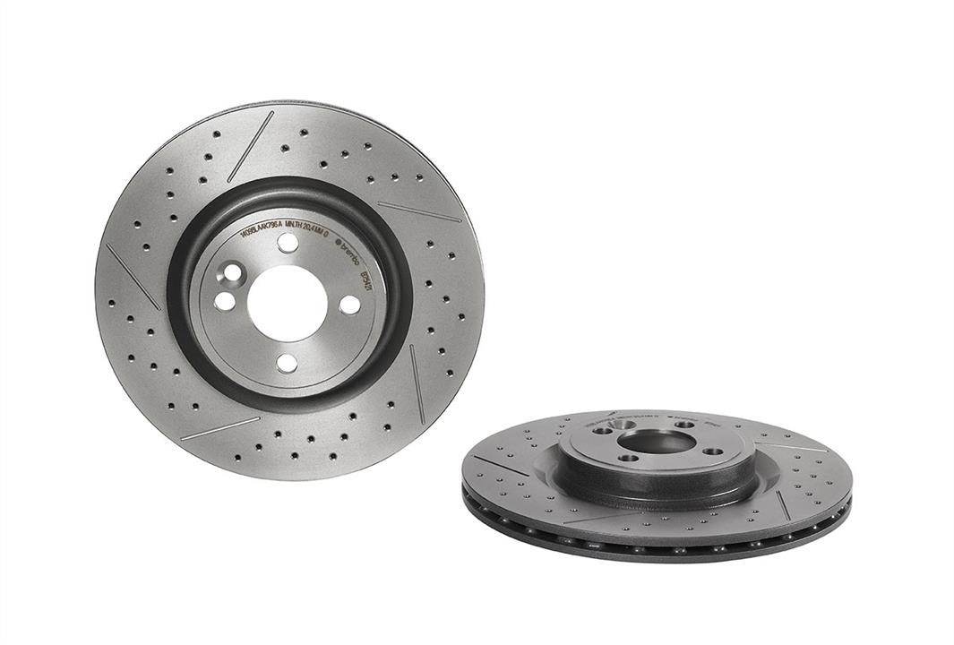 Brembo 09.B754.21 Ventilated brake disc with slotting and perforation 09B75421