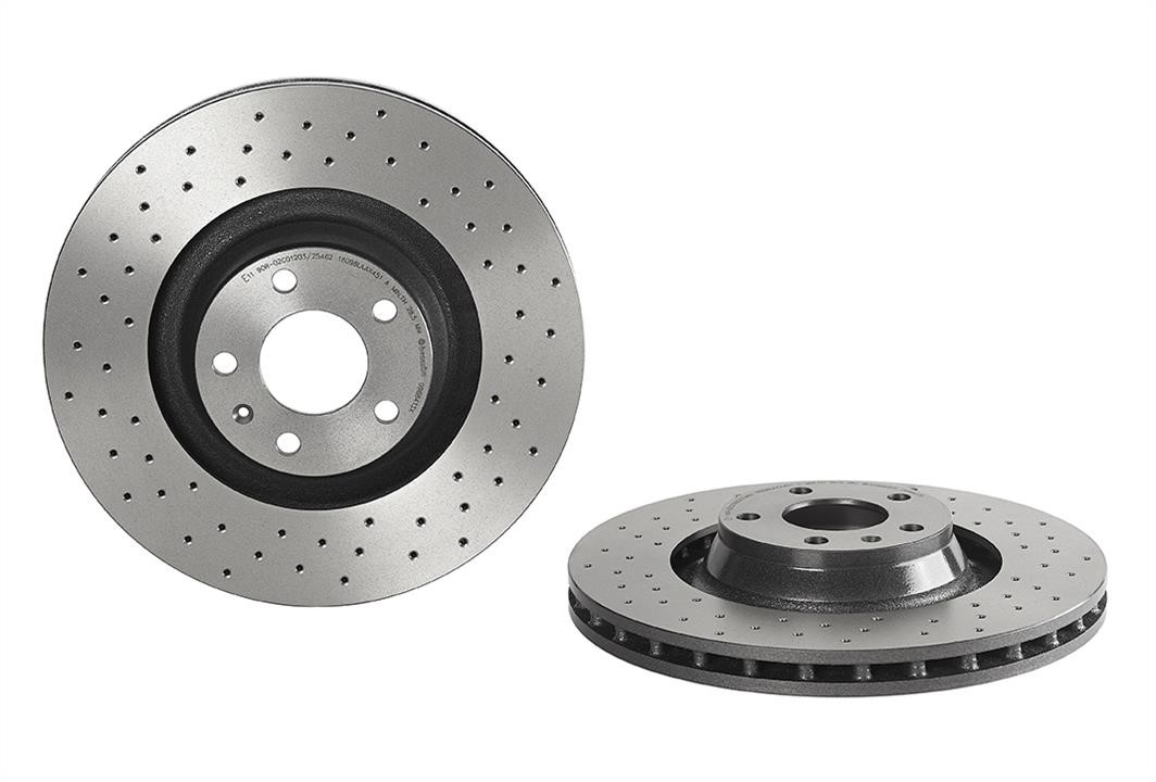 Brembo 09.8841.3X Ventilated brake disc with perforation 0988413X