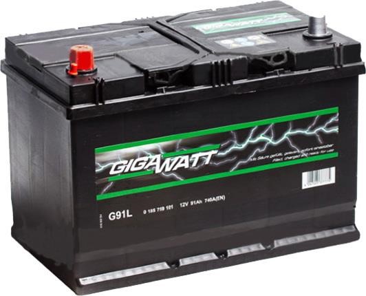 Gigawatt 0 185 759 101 Battery Gigawatt 12V 91AH 741A(EN) L+ 0185759101