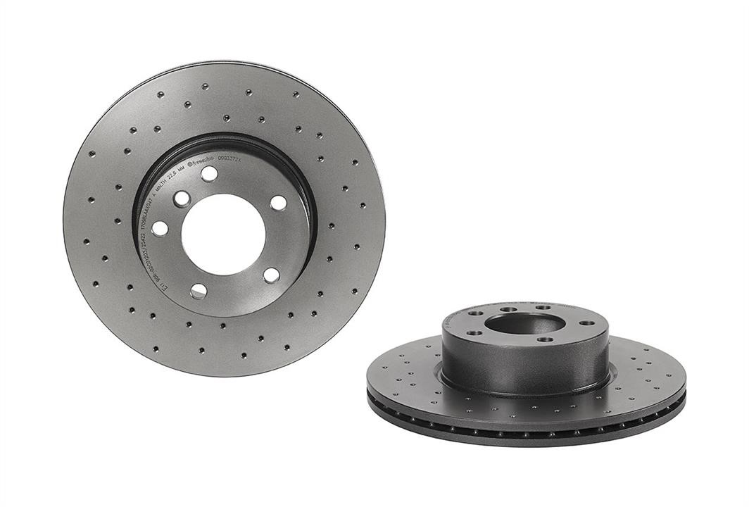 Brembo 09.B337.2X Ventilated brake disc with perforation 09B3372X