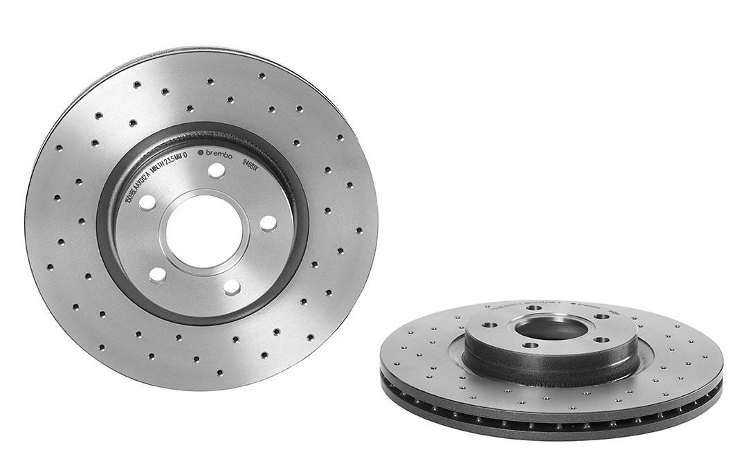 Brembo 09.9468.1X Ventilated brake disc with perforation 0994681X