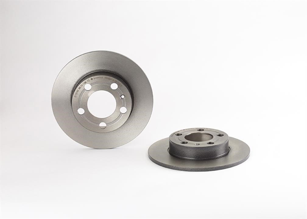Rear brake disc, non-ventilated Brembo 08.7165.11