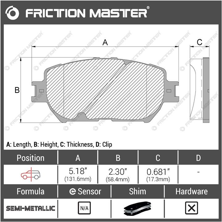Buy Friction Master MKD908 – good price at EXIST.AE!