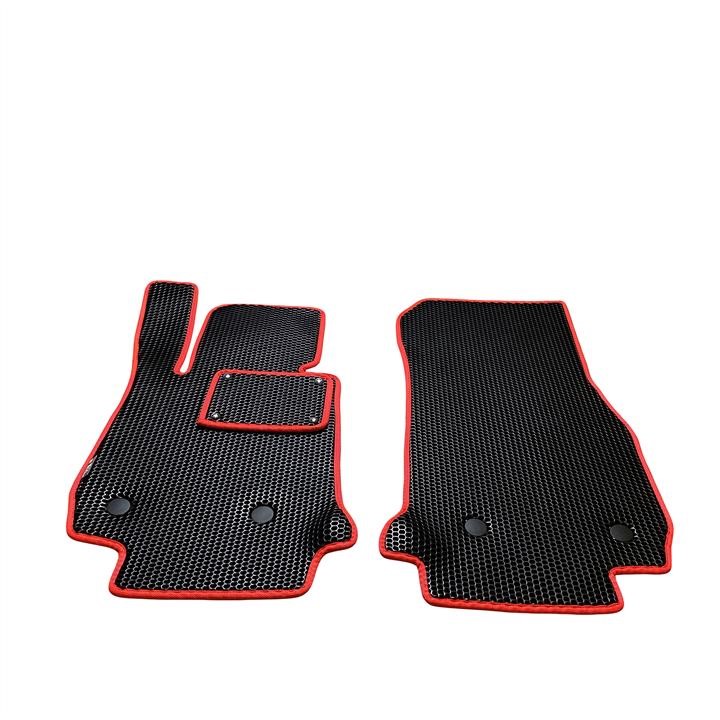 Interior mats 2 pcs for BMW 3 GT F34 Coupe Automat Rear wheeldrive, Honeycomb, Color: Black + Red EVA Dywaniki BMW3GTF34RAC-HBKRE2000