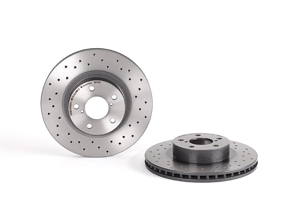 Brembo 09.5674.2X Ventilated brake disc with perforation 0956742X