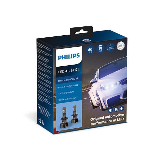 Philips 11972U90CWX2 LED bulbs Philips Ultinon Pro9000 + 250% H7 13.2V 18W 5800K kit (2 pcs.) 11972U90CWX2