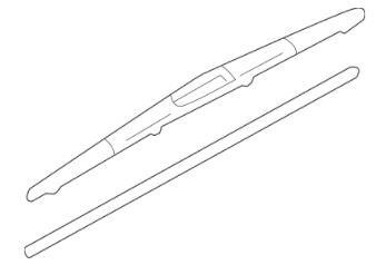 Mitsubishi MR583632 Rear wiper blade 350 mm (14") MR583632
