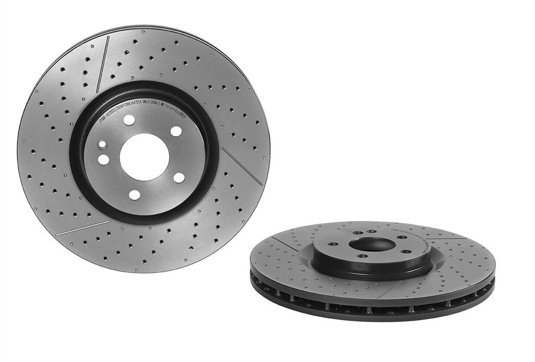 Brembo 09.B913.11 Ventilated brake disc with slotting and perforation 09B91311