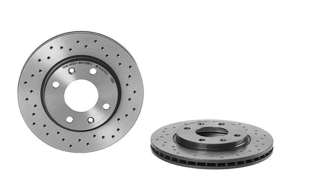 Brembo 09.5196.1X Ventilated brake disc with perforation 0951961X