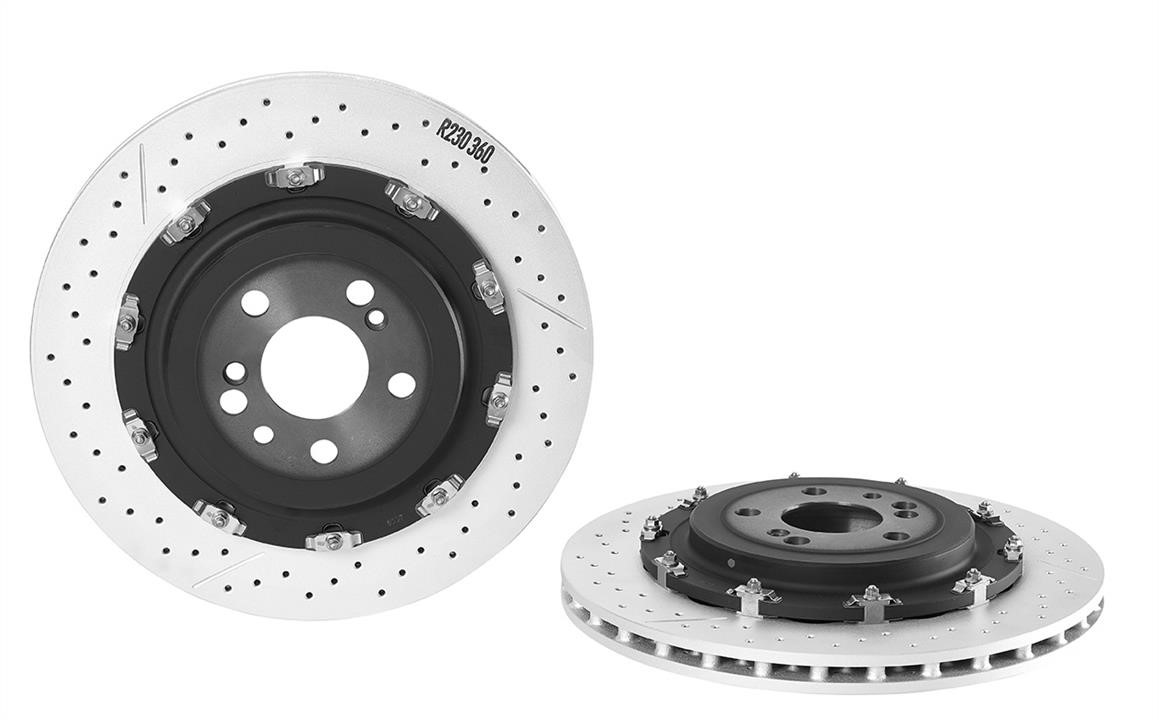 Brembo 09.9315.23 Ventilated brake disc with slotting and perforation 09931523