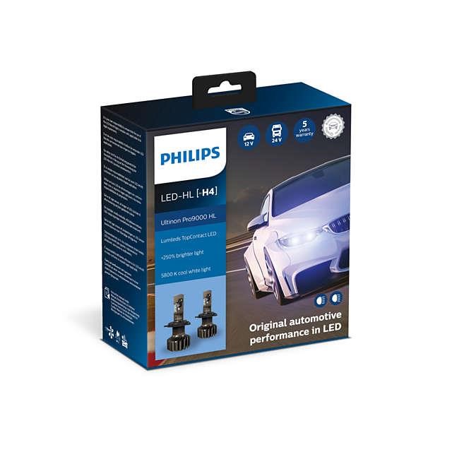 Philips 11342U90CWX2 LED lamps Philips Ultinon Pro9000 + 250% H4 13.2V 18W 5800K kit (2 pcs.) 11342U90CWX2