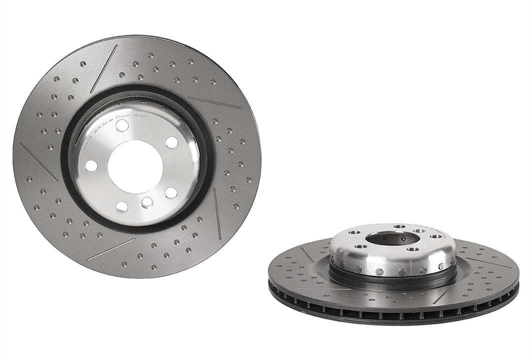 Brembo 09.C400.13 Ventilated brake disc with slotting and perforation 09C40013