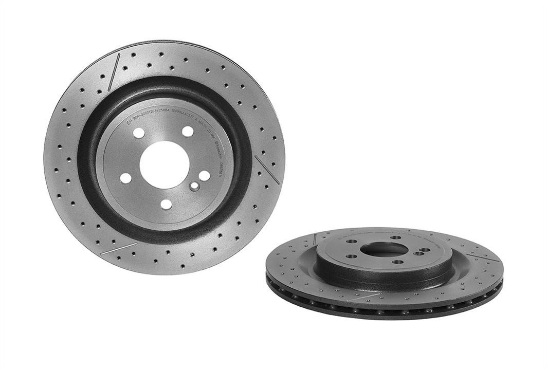 Brembo 09.B788.11 Ventilated brake disc with slotting and perforation 09B78811