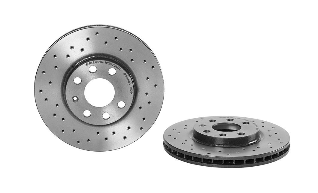 Brembo 09.8601.1X Ventilated brake disc with perforation 0986011X