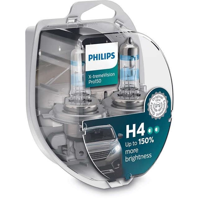 Halogen lamp Philips X-Tremevision +150% 12V H4 60/55W +150% Philips 12342XVPS2