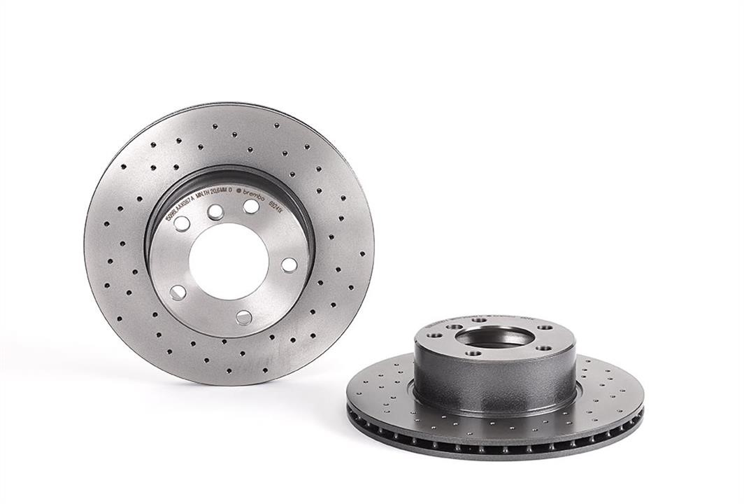 Brembo 09.6924.1X Ventilated brake disc with perforation 0969241X