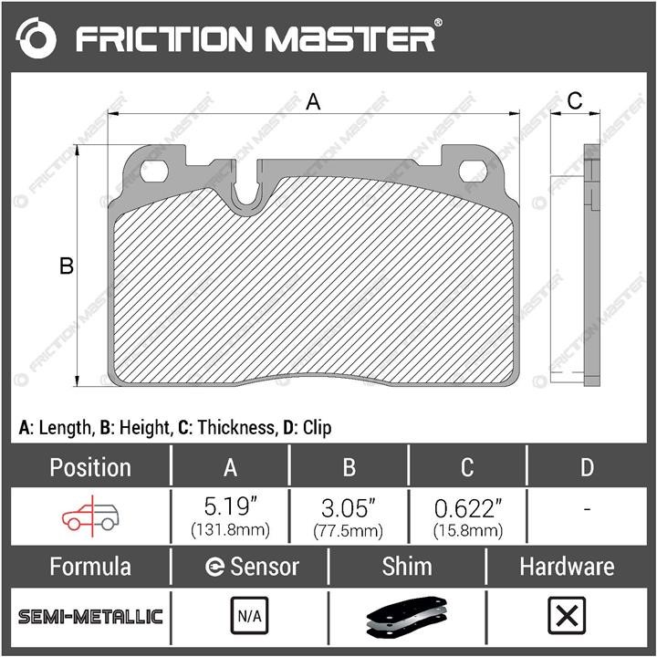 Buy Friction Master MKD1663 – good price at EXIST.AE!